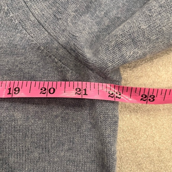 [XL]Veronica Beard Nelia Heather Blue Crewneck 100 Cashmere Sweater - Picture 7 of 13